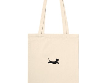 Bag with cute dachshund logo; Dachshund bag