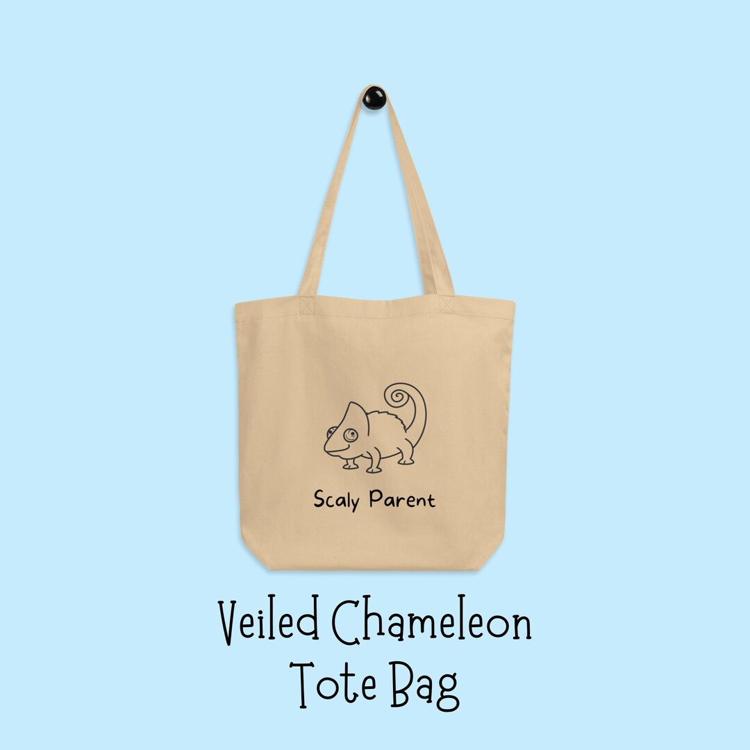 Pattern Print Chameleon Leather Tote Bag main image 1