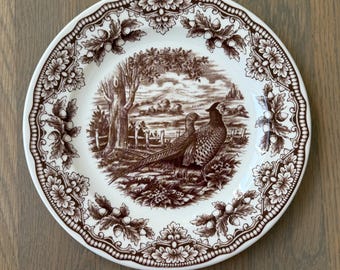 Royal Stafford Brown and White Thanksgiving Salad Plate England