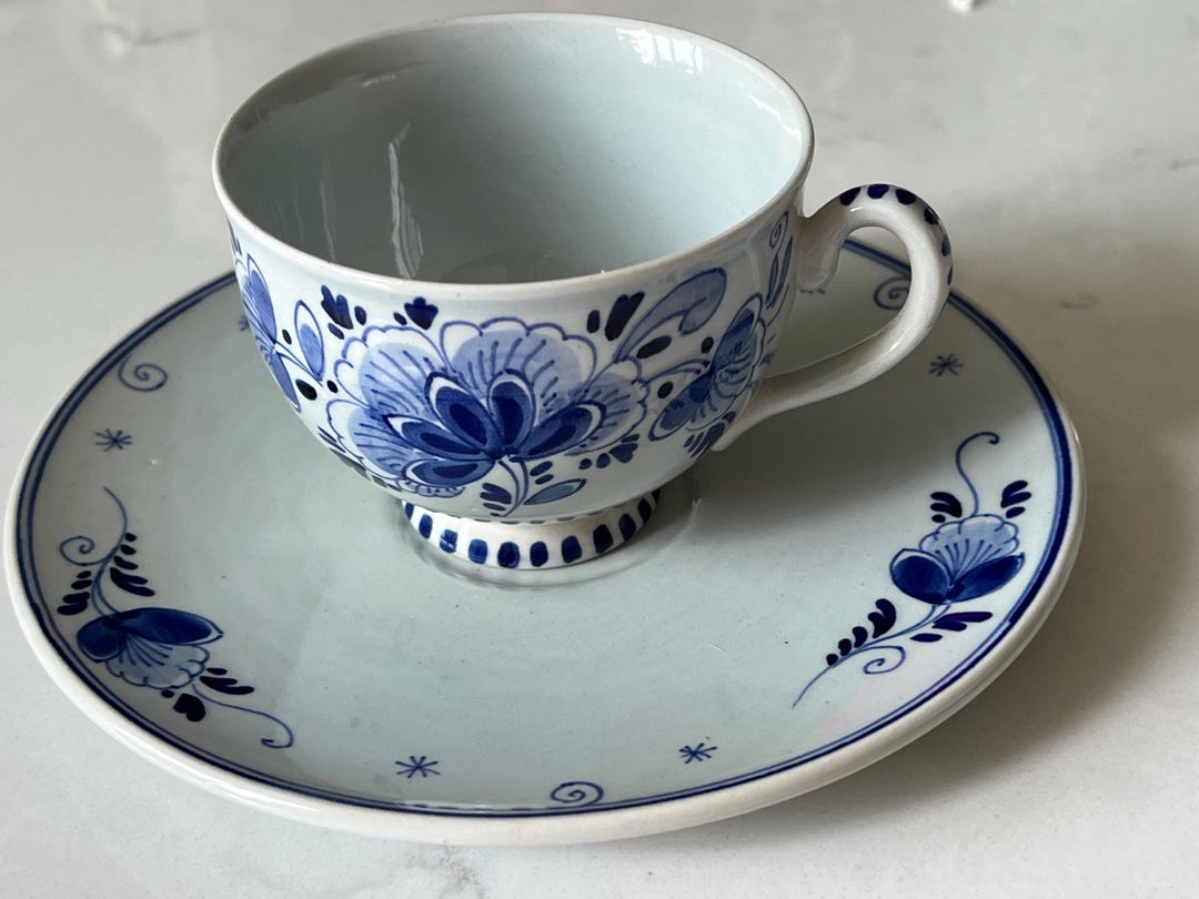Vintage Delfts Blue Holland Teacup - Etsy