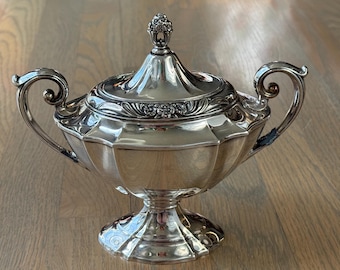 Vintage Eternally Yours 1847 Rogers Bros Silverplate Sugar Bowl - some peeling