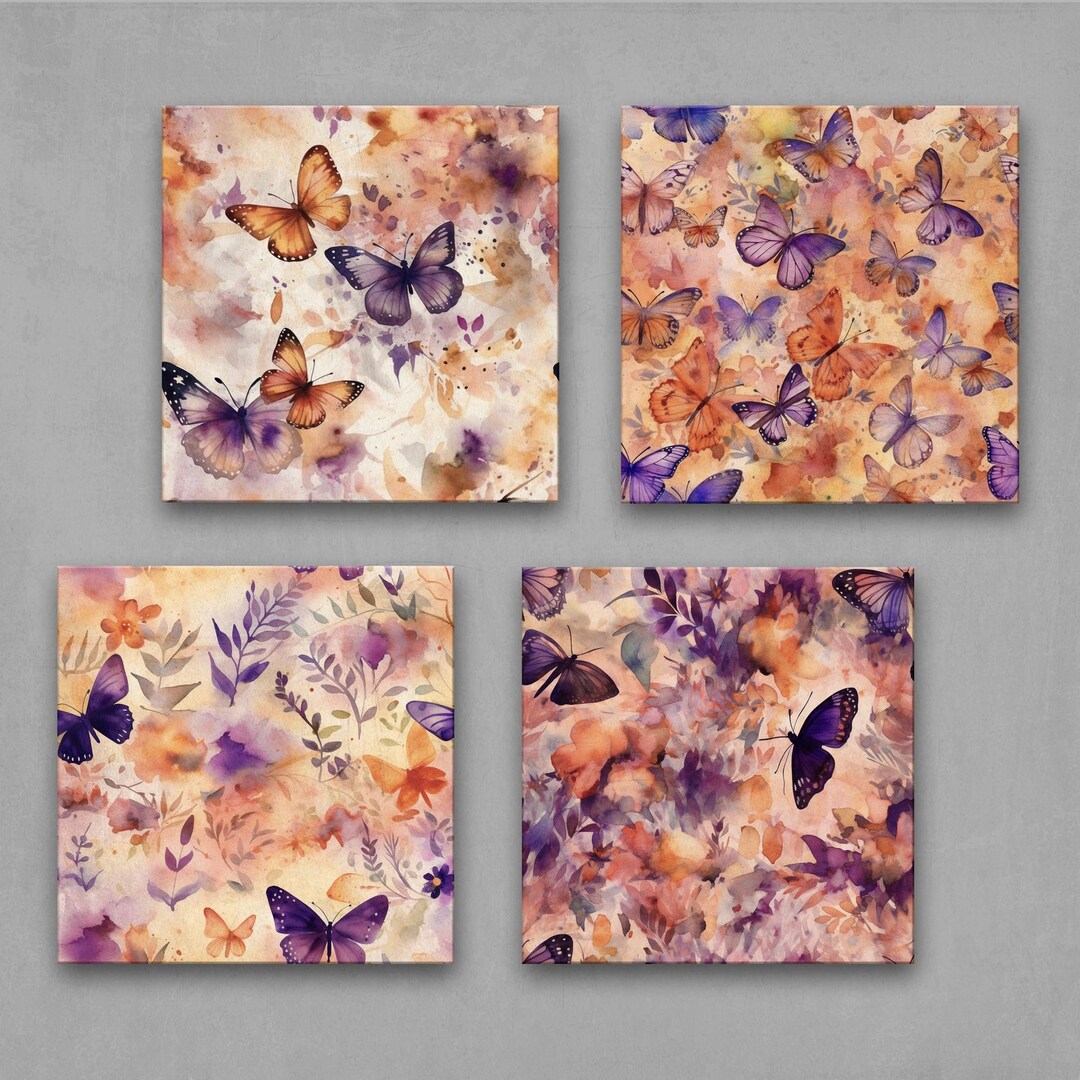 Watercolor Butterfly Print Set – Boho Cottagecore Wall Art 4XA019 - Etsy
