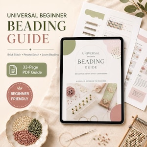 Beading Guide PDF, Beginner Brick Stitch, Peyote And Loom Techniques