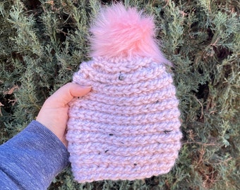 Handmade, crochet Baby beanie | Pink | PNW Beanie