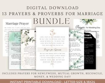 Prayers for Spouses Personalized Gift | Digital Download Bundle | Marriage Prayer | Wedding Gift Idea | Anniversary Gift | Last Minute Gift