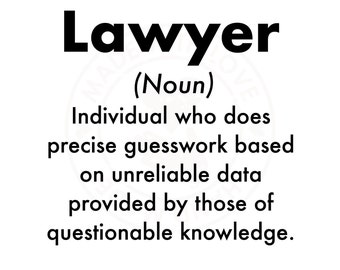 Lawyer Definition DIGITAL DOWNLOAD | Lawyer Gift | Lawyer Comic for PowerPoint Presentation | Attorney Joke SVG