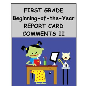 Comentarios sobre la boleta de calificaciones de inicio de año de primer grado II
