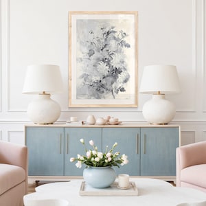 Vintage Floral Sketch Art Print: Antique Botanical Drawing