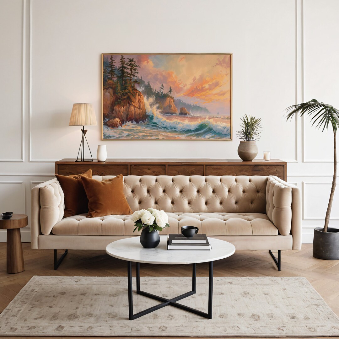 Coast to Coast - Orchid frame oil canvas