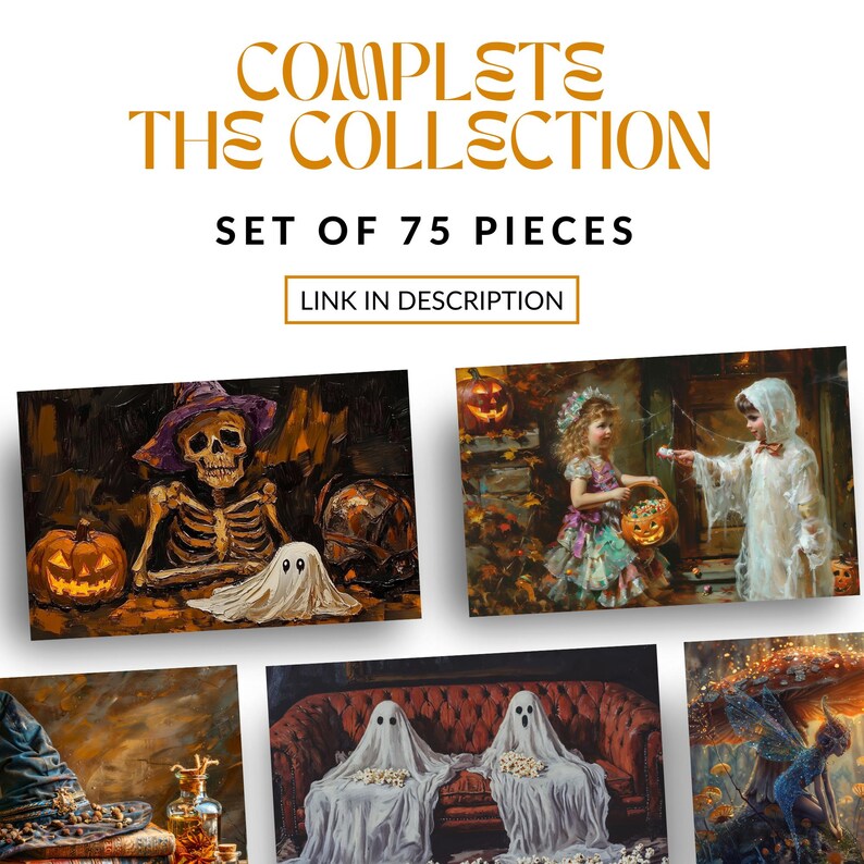 a group of paintings of children in halloween costumes