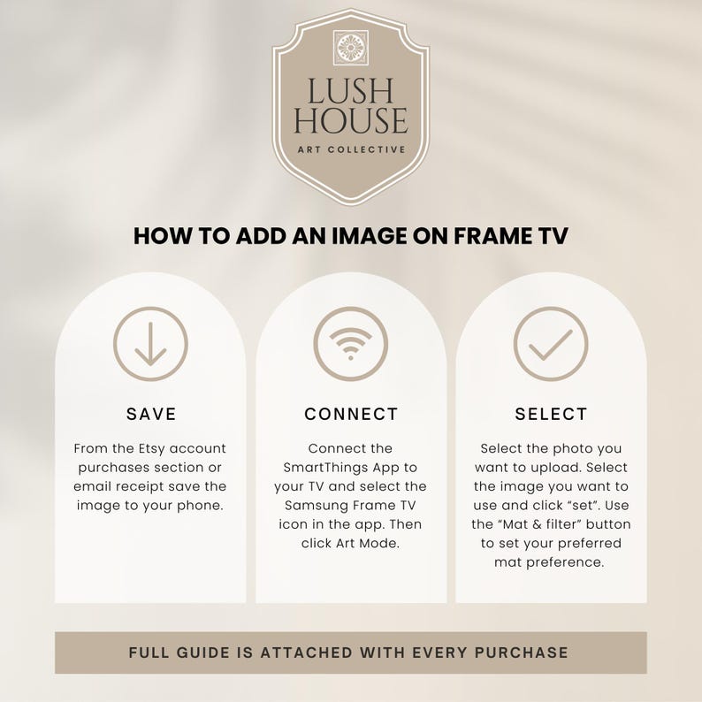 how to add an image on frame tv