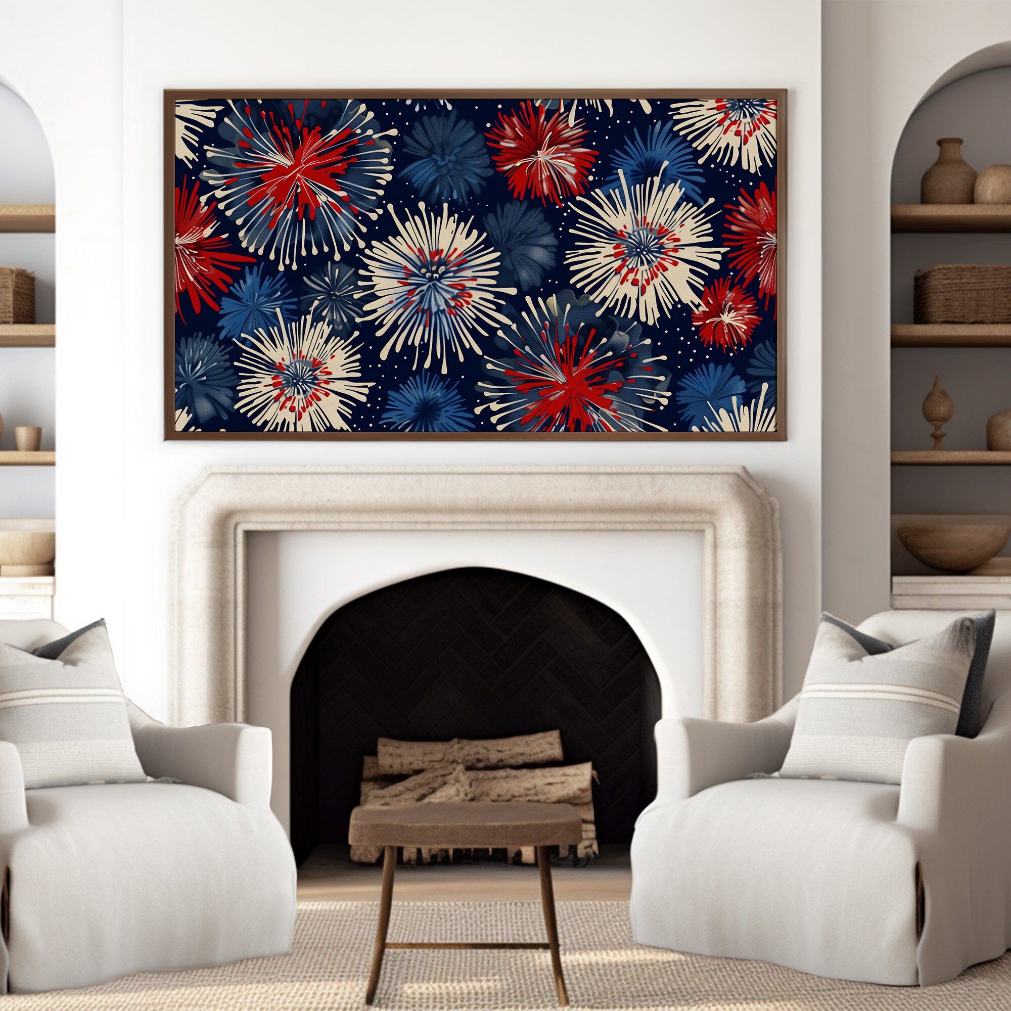 7 月 4 日の花火 Samsung フレーム TV アート デジタル ダウンロード