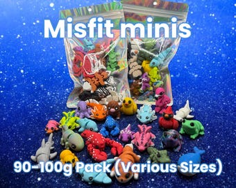Misfit Pocket Pet Party Pack – 90–110g Assorted Sizes of Slightly Imperfect Fidget Figures
