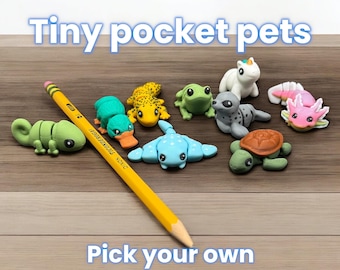 Tiny Pocket Pets – 3D Printed Articulated Animals - *NEW Size*