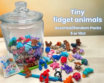 Tiny Fidget Animals - 5/10 Ct Packs - Random Mix