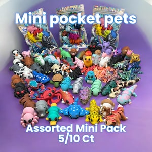 Mini Fidget Animal Party Packs | Baby Animals | Articulated Toys