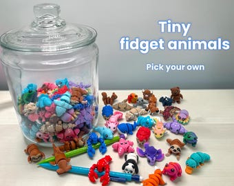 Tiny Fidget Animals – 3D Printed Articulated Animals - *NEW Size*