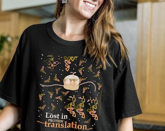 Protein translation t-shirt, Biochemistry student gift, Science lover, Biological sciences, Nature and Science, UNISEX