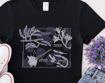 Micro fungi micologist t-shirt, Micology and Nature, Biology student, science gift, scientific designs, spores and mycelium, UNISEX