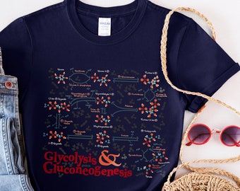 Glycolysis t-shirt, glucose metabolism, biochemistry student, science gift, Chemistry tee, UNISEX