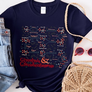 T-shirt de glycolyse, métabolisme du glucose, étudiant en biochimie, cadeau scientifique, t-shirt de chimie, UNISEXE
