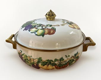 Panela de ferro fundido vintage de 5 litros - Philippe Richard Kensington Garden Ceramic (nova, sem uso).