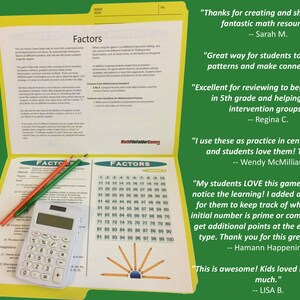 42 Printable Math Games for Middle School & Upper Elementary Students ...