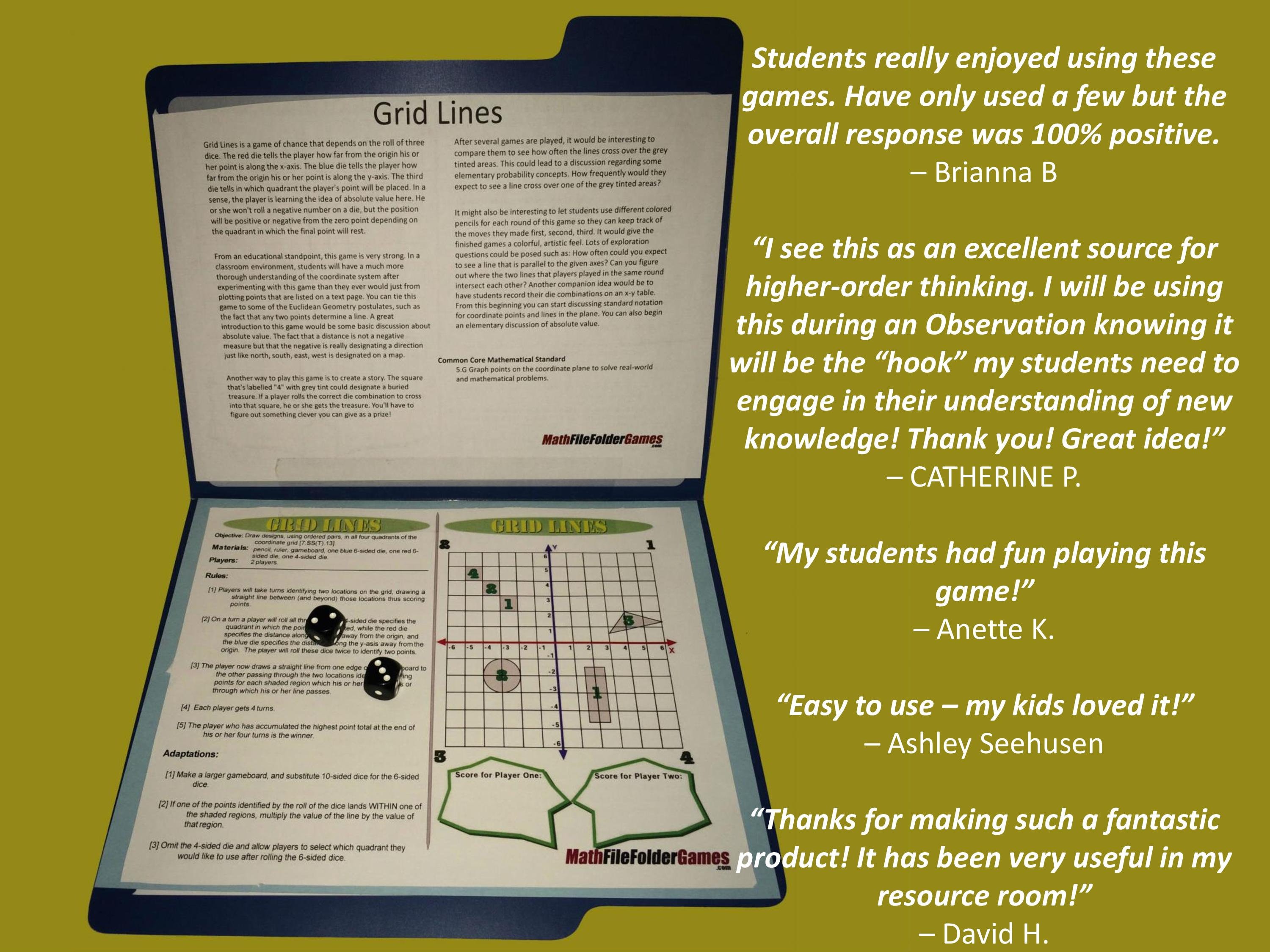 42 Printable Math Games for Middle School & Upper Elementary Students ...