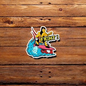 Scorpion Sterbliche Welle '' Fight '' Wasserdichter Aufkleber