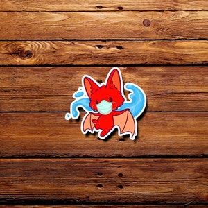 Bat Mask Waterproof Sticker