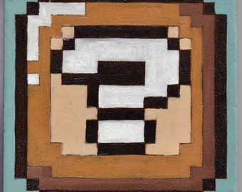 16-Bit Question Block Oil Painting