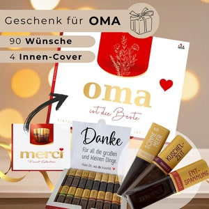 90 Merci Banderolen + Cover OMA, Nimm dir was du brauchst, Omi, Wünsche, Geschenkbox, Geburtstag, Kleinigkeit, Dankeschön, Download