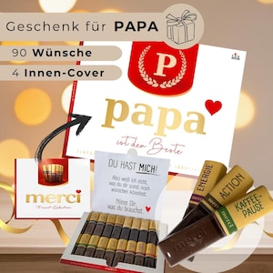 90 Merci Banderolen + Cover PAPA Download, Last Minute Geschenk Idee, Wünsche, Geschenkbox Vatertag, Geburtstag, Kleinigkeit, Dankeschön