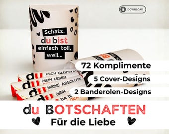 Duplo Wrapper Download – 72 Love Messages & Compliments – Valentine's Day Gift Idea for Men and Women, DIY Gift Box