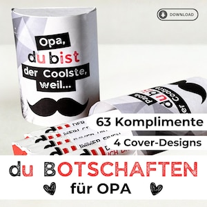 63 emballages Duplo pour grand-père : messages affectueux, citations et compliments, idée cadeau, cadeau chocolaté de dernière minute, à télécharger