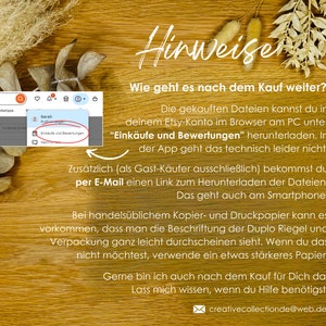 May include: A screenshot of a computer screen showing instructions on how to download digital files purchased on Etsy. The text reads "How to download your purchase" and "The purchased files can be downloaded from your Etsy account in the browser on your computer under "Purchases and Reviews"."