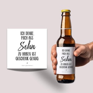 Etichetta per bottiglia di birra padre figlio, avermi come figlio è un regalo più che sufficiente, regalo per la festa del papà, compleanno, etichetta di birra, uomo, festa del papà