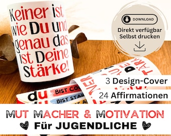 24 Duplo Banderolen Mut Macher, Affirmationen, Motivation, Geschenkbox Jugendliche, Prüfung, Schokolade, Schule, Abschluss, Du Botschaften