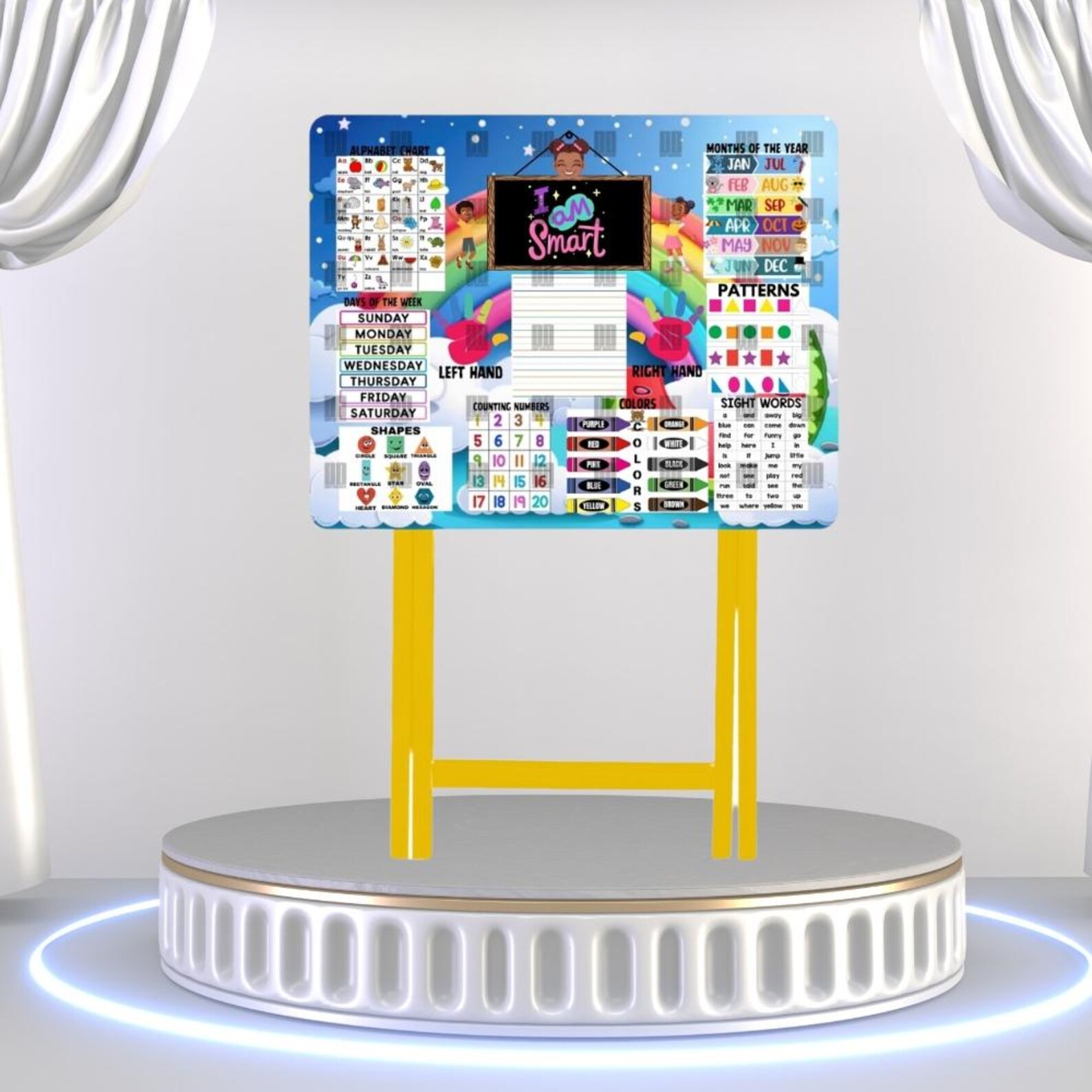 Machine Learning Trays I Am Smart Learning Tray Table Design: Printable Educational Desk Mat ...