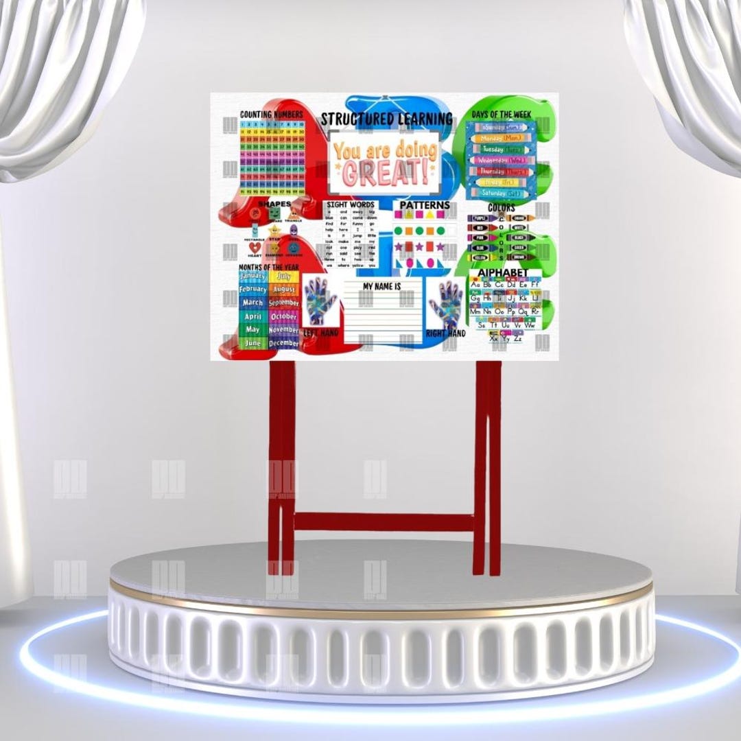 Kids Learning Tray Table Insert: Educational Activity Mat (digital ...