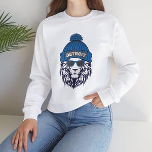 Detroit Football Sweatshirt, Lions Vintage Crewneck, Detroit Lions Crewneck Sweatshirt, Football Fan Gift, Detroit Lions Fan Apparel,