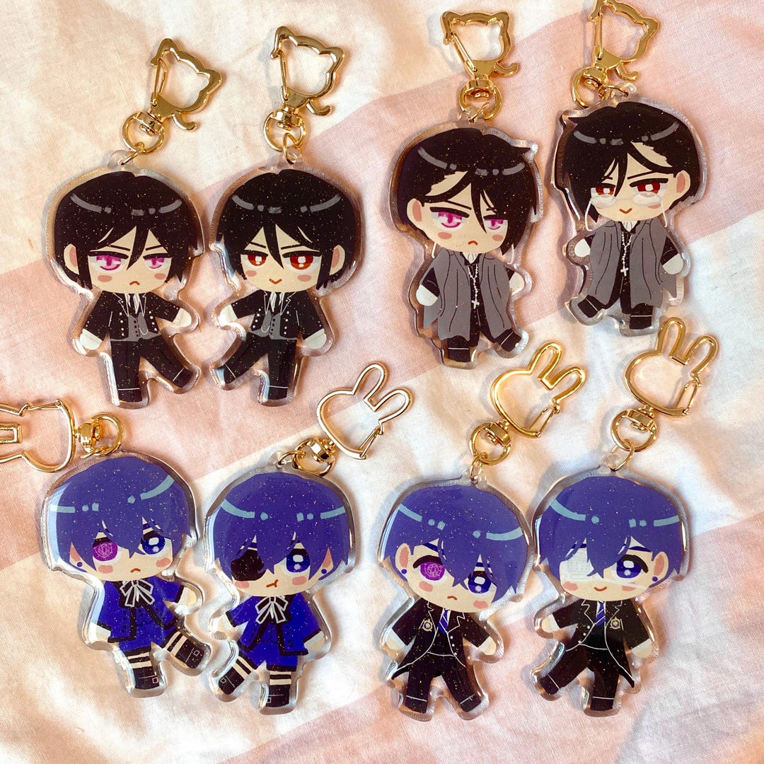 Black Butler Double-sided Keychains / Charms - Etsy