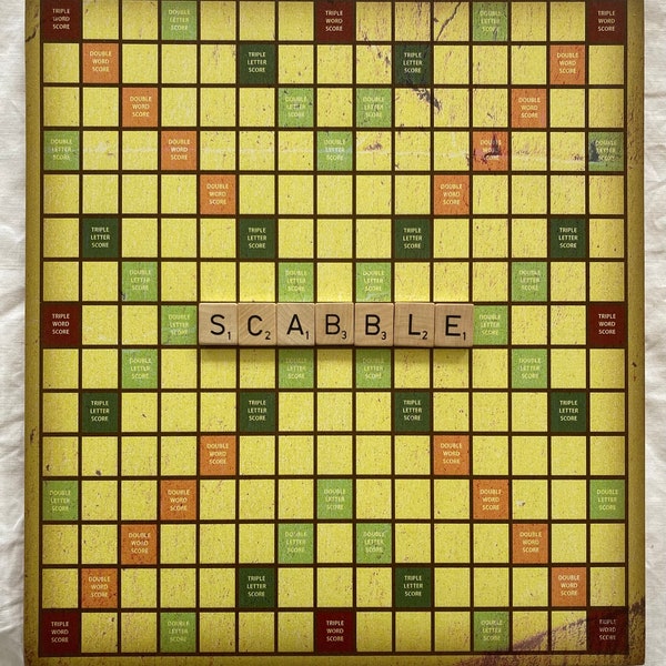 Scrabble, Spielbrett, Vintage, Deko