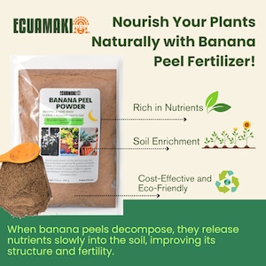 Natural Fertilizer Banana Peel Powder | For plants, fuits, and crops | 500g | Hand-crafted | Save for kids and pets