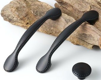 Black Ancient Copper Kitchen Cabinet Pull Handle, Vintage Furniture Hardware, Rustic Cupboard Pull Home Decor, Bathroom Fixture Knob