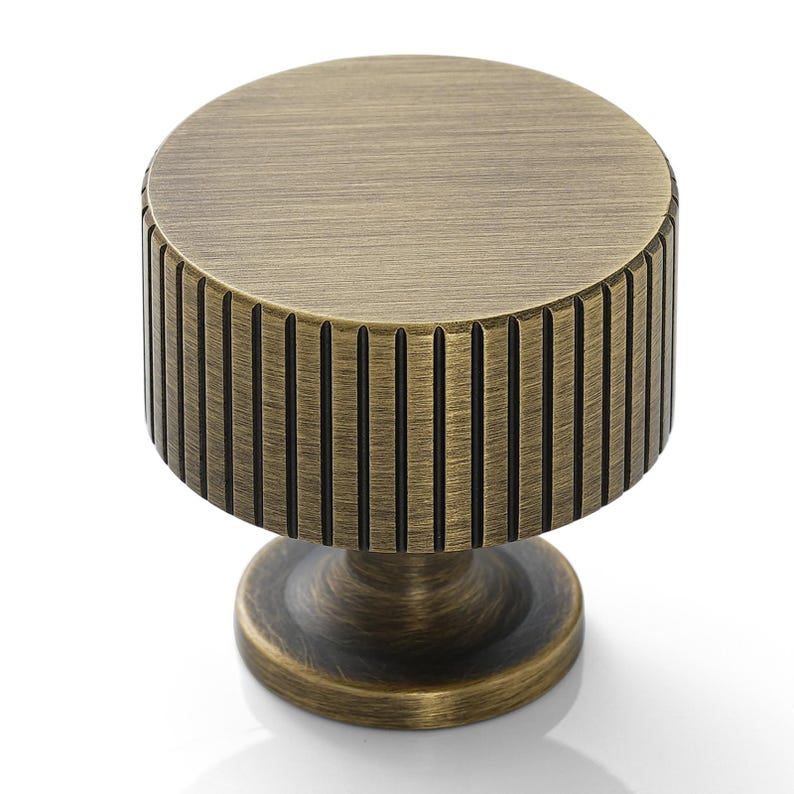 Solid Brass Cabinet Knobs: Octagonal, Ornate Hollow, Studded Design Hardware Handles Knob-E