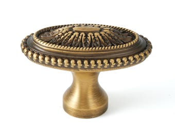 Solid Brass Oval Cabinet Knob: Modern Kitchen Hardware
