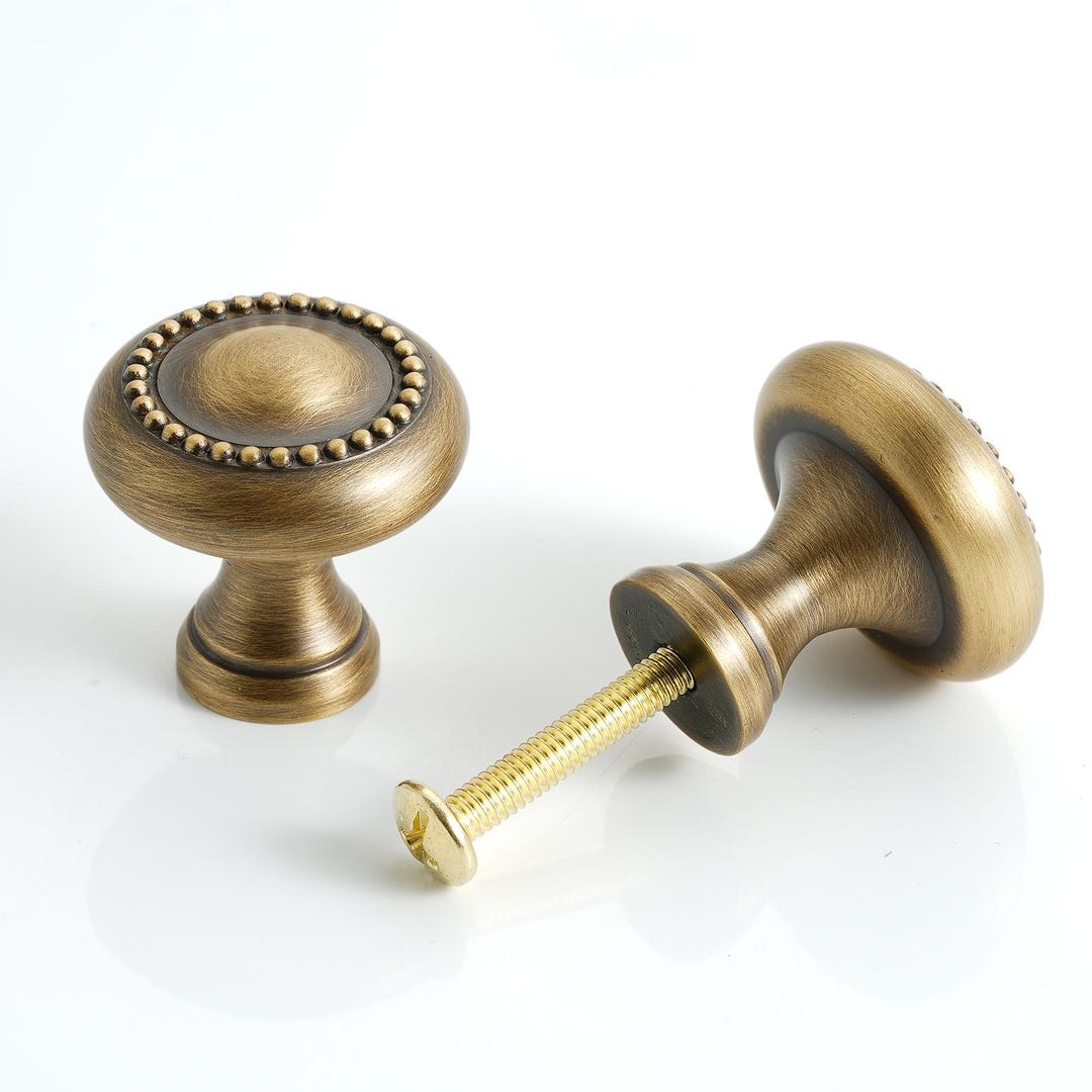 Antique Brass Cabinet Knobs Vintage Drawer Knobs Chrome Cabinet Handles ...