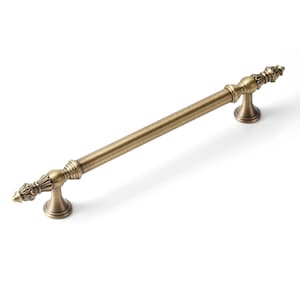 Brushed Antique Brass Cabinet Pull, Oval & Round Drawer Knob, Solid Brass Hardware Handle Bild 10