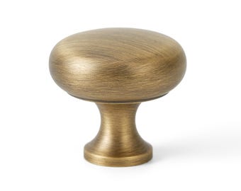 Minimalist Solid Brass Cabinet Knob: Antique, Chrome, and Gold Modern Drawer Handle, Kitchen Hardware